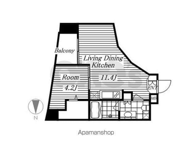 シャトー&ホテル名駅南2ND(1LDK/10階)の間取り写真