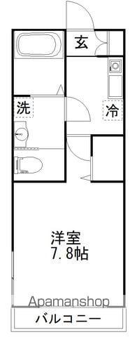 クオーレ習志野台5丁目Ⅲ(1K/2階)の間取り写真