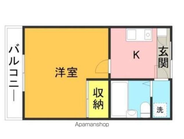 メゾン・ド・シェルマン(ワンルーム/3階)の間取り写真