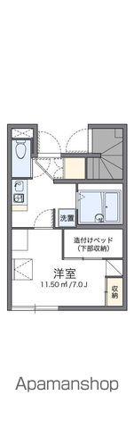 レオパレス美しい館(1K/1階)の間取り写真