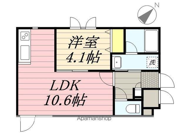 鹿鳴館Ⅲ(1LDK/4階)の間取り写真