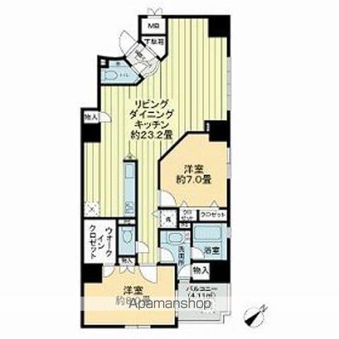 グランドステージ海岸通(2LDK/3階)の間取り写真