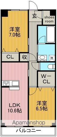第3翠芳ビル(2LDK/1階)の間取り写真