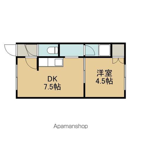 エスポアールⅤ(1DK/1階)の間取り写真