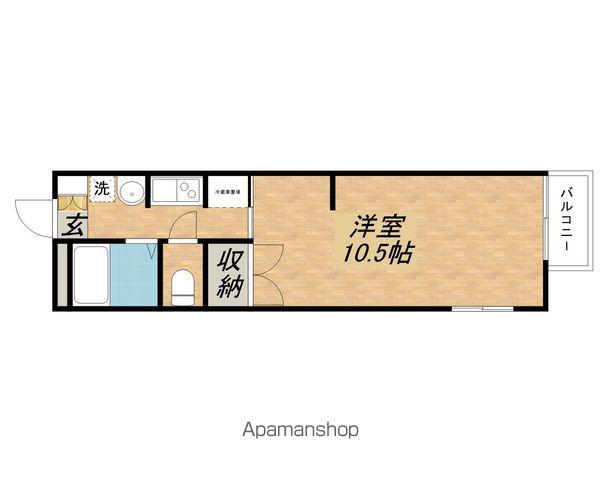エーヌナイン(1K/1階)の間取り写真