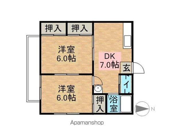 ビューハイツ白岡(2DK/2階)の間取り写真