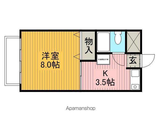 サンハイツ21(1K/2階)の間取り写真
