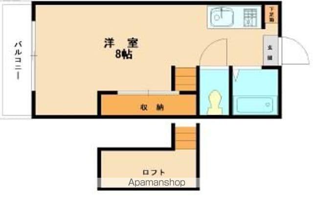 ブルーメンⅡ(ワンルーム/1階)の間取り写真