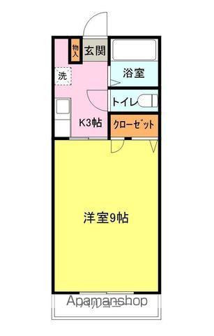 ニューハイツ三林Ⅲ(1K/1階)の間取り写真