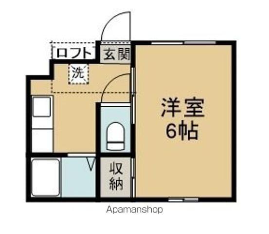 クリスタル夏月(1K/2階)の間取り写真