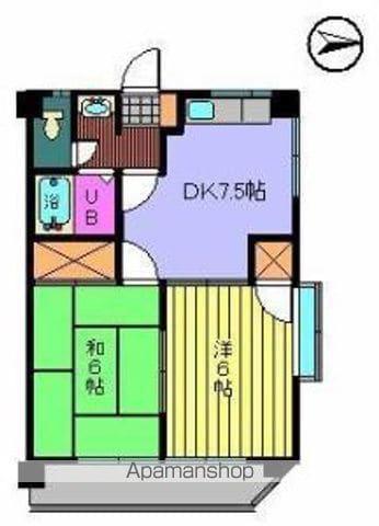 カーサみやび(2DK/3階)の間取り写真