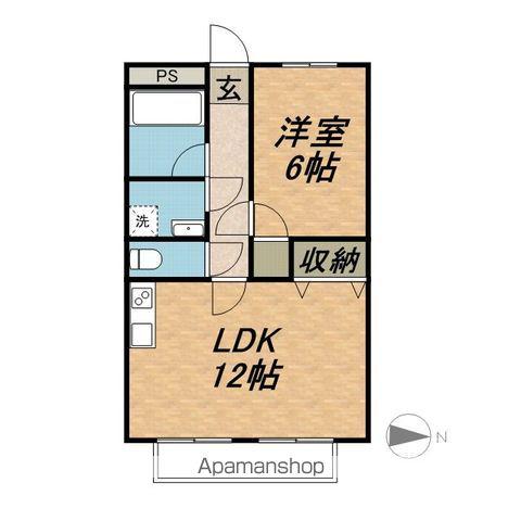 リンピアF&R Ⅱ(1LDK/1階)の間取り写真