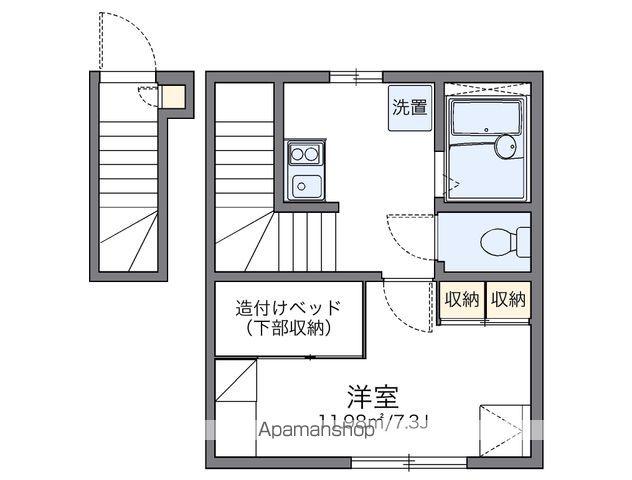 レオパレス中田第三(1K/2階)の間取り写真