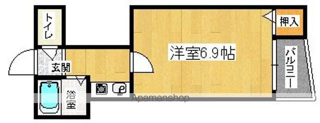 ミドゥスジ堺Ⅱ(1K/1階)の間取り写真