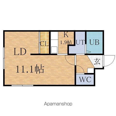 アルファレジデンス新札幌(2DK/3階)の間取り写真