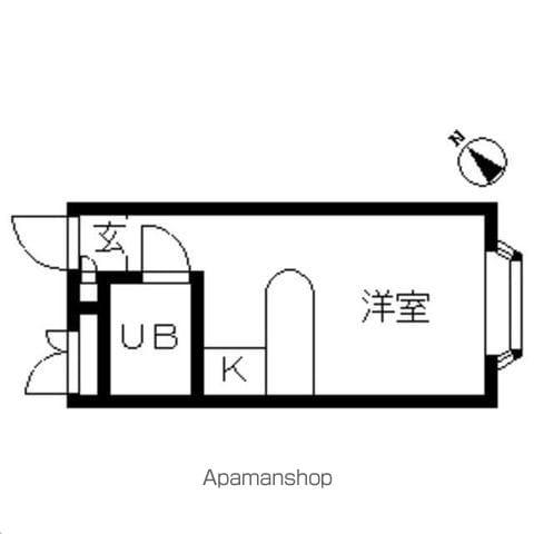 ベルピア東大宮第6-1(ワンルーム/1階)の間取り写真