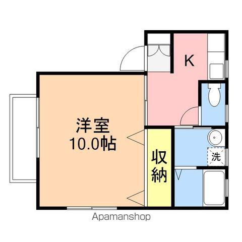 グリーンハイツ五十嵐(1K/1階)の間取り写真