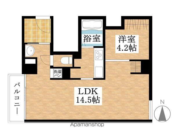 KUDO上小田井(1LDK/2階)の間取り写真
