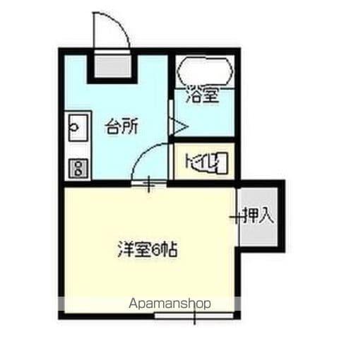 カルム上田(1K/1階)の間取り写真