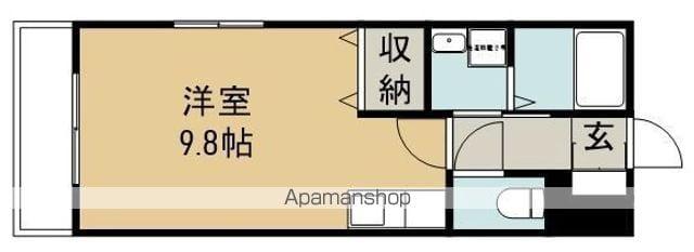 PER FAVORE(ワンルーム/3階)の間取り写真