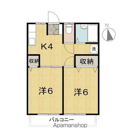 セゾンミネギシ(2K/2階)の間取り写真