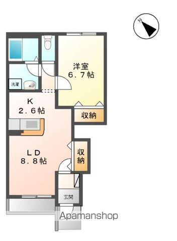 ウィング・コート(1LDK/1階)の間取り写真