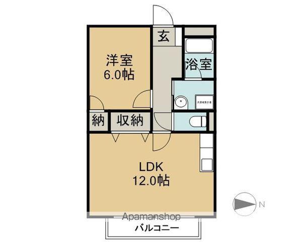 サープラス2ときわ(1LDK/1階)の間取り写真