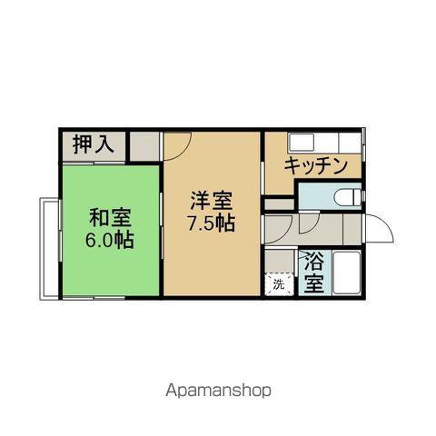 メゾンK1(2K/2階)の間取り写真