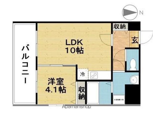 久大本線 大分駅 徒歩4分 10階建 築16年(1LDK/9階)の間取り写真