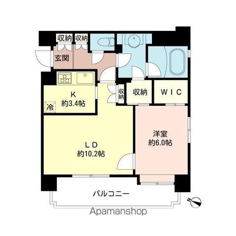 ファミール西麻布ベルファース(1LDK/8階)の間取り写真