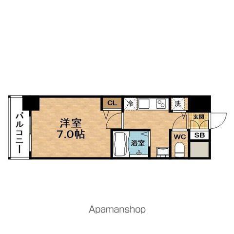GRANDQUALITETENJINBASHIⅡ(1K/13階)の間取り写真