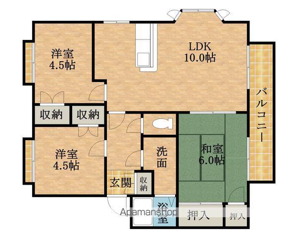 リバーサイド井ノ口(3LDK/1階)の間取り写真