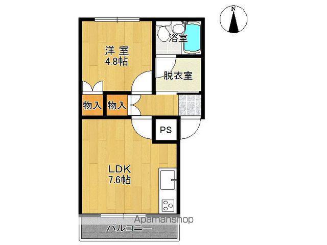 陸奥第一マンション(1DK/2階)の間取り写真