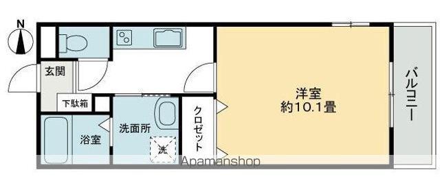 フォブール林町(1K/3階)の間取り写真