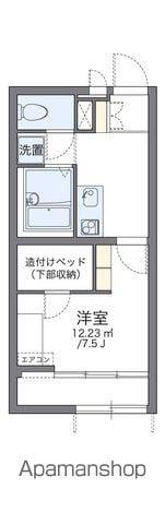 レオパレス恵(1K/1階)の間取り写真