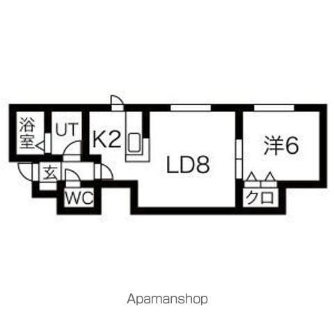 REST HILLS白石駅 B棟(1LDK/3階)の間取り写真