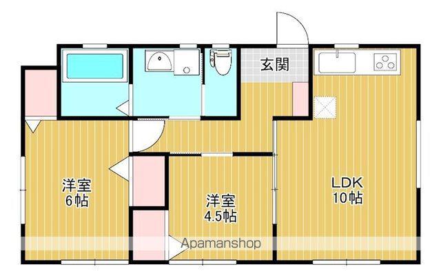 遠州鉄道 自動車学校前駅 徒歩11分 1階建 築58年(2LDK)の間取り写真