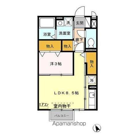 パルフェ(1LDK/2階)の間取り写真