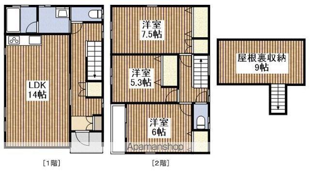 越後線 関屋駅(新潟) 徒歩11分 2階建 築5年(3LDK)の間取り写真