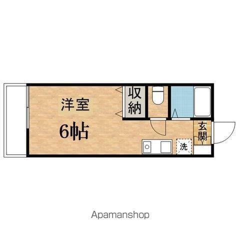 コーポたつみ(ワンルーム/1階)の間取り写真