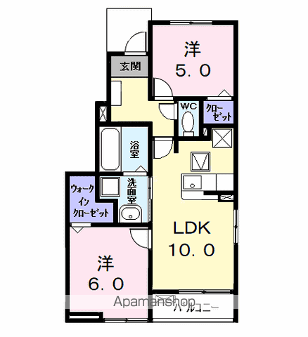 カーサみやびⅧ(2LDK/1階)の間取り写真