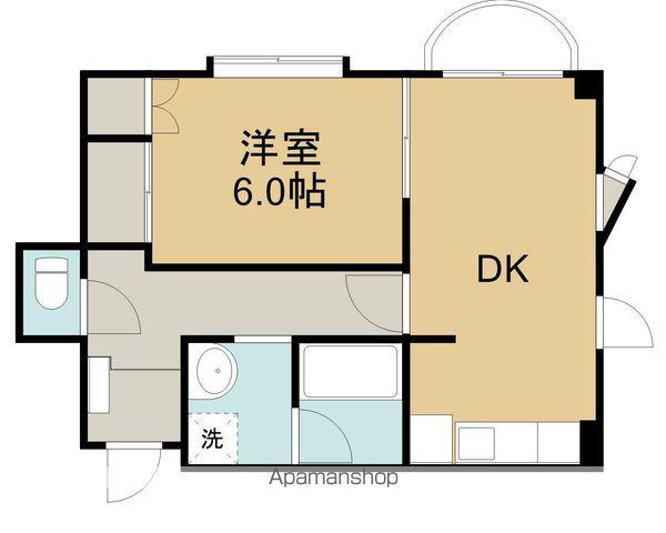 ブランシャトー(1LDK/3階)の間取り写真