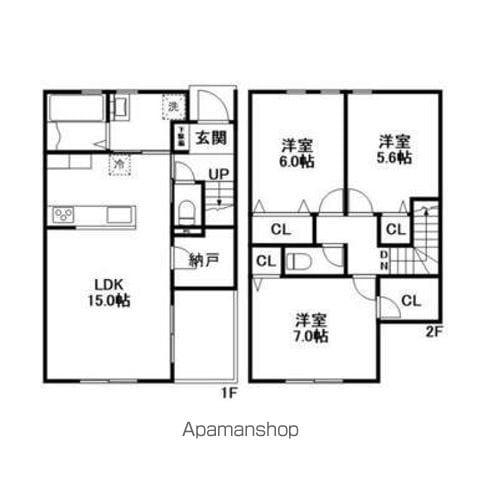 LINO住吉(3LDK/2階)の間取り写真