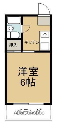 モッキンバード(ワンルーム/3階)の間取り写真