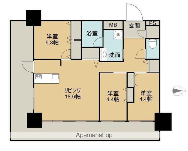 ミルコマンション曙グランドマーク(3LDK/10階)の間取り写真