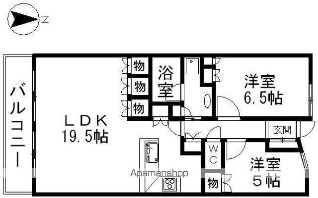 栄アインスタワー(2LDK/10階)の間取り写真