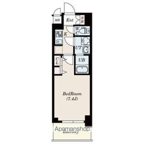 S-RESIDENCE堀田駅前(1K/8階)の間取り写真