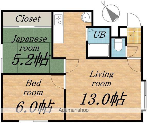 ハイツウエストヒル(2LDK/1階)の間取り写真
