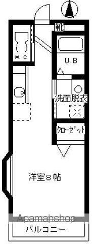 メゾンK(ワンルーム/2階)の間取り写真