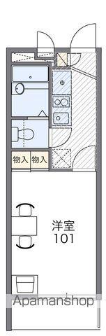 レオパレスグレンツェⅢ(1K/1階)の間取り写真